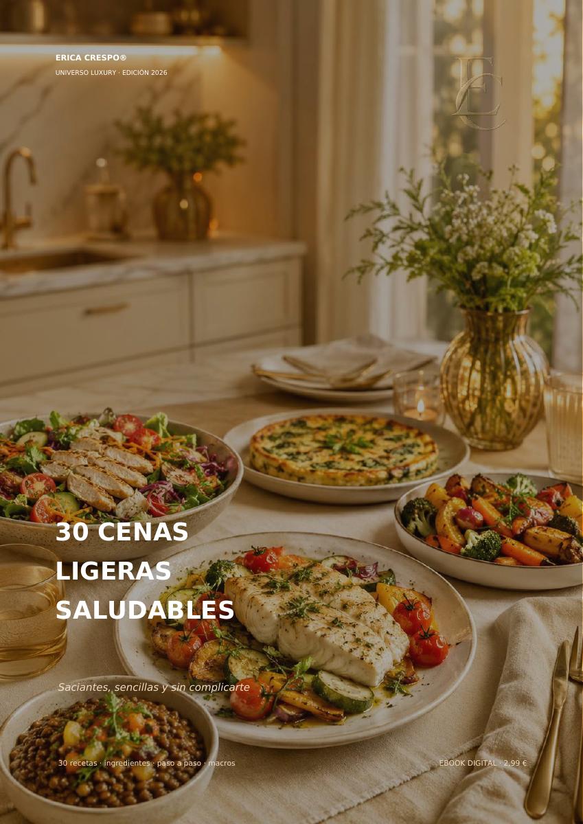 Portada de 30 cenas ligeras saludables