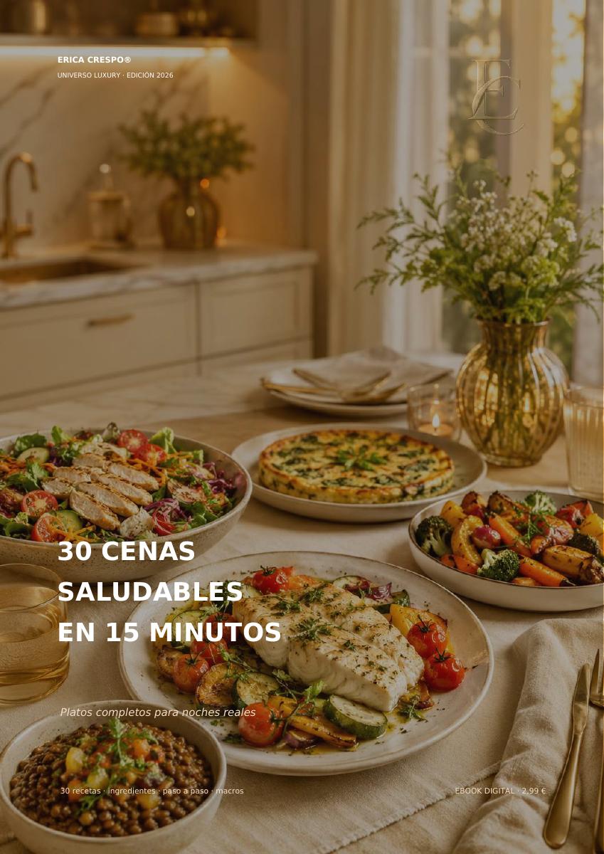 Portada de 30 cenas saludables en 15 minutos